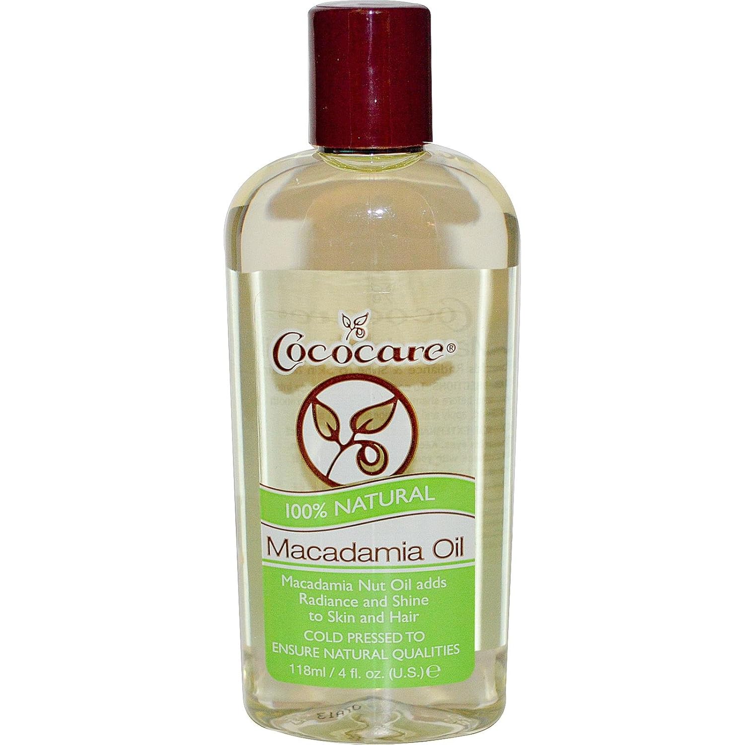Cococare 100% Natural Macadamia Oil, 4 Oz