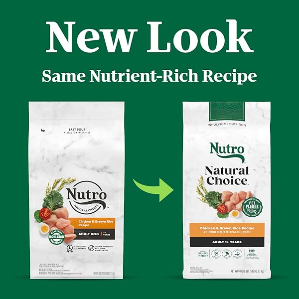 NUTRO NATURAL CHOICE DRY DOG FOOD, ADULT DOG FOOD DRY CHICKEN AND BROWN RICE RECIPE, 5 LBS.