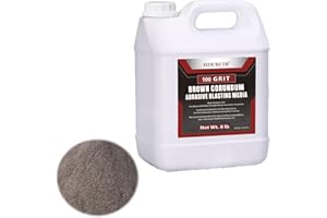 HDURCIR Brown Corundum Abrasive Blasting Media (Brown Aluminum Oxide) 8LBS 100 GRIT Medium to Fine Sand Blasting Abrasive Media for Blasting Cabinet or Blasting Guns