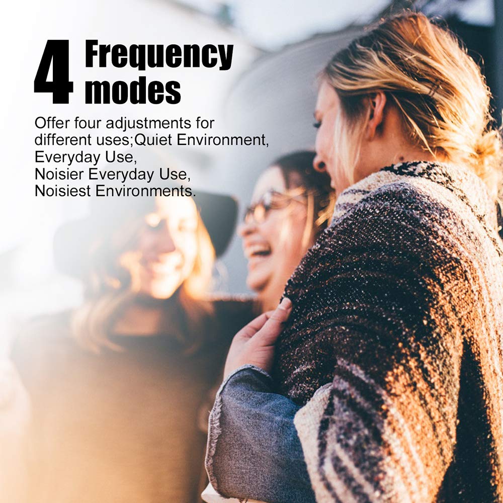 Digital Hearing Amplifier Aid - FDA Approved Personal Sound Device with 2Pcs 500hr Batteries, 4 Channels Noise Reduction, Hearing Aid Cleaning Kit for Adults and Seniors by iAid