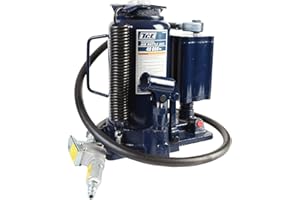 TCE TCE31001 Torin Pneumatic Air Hydraulic Bottle Jack with Manual Hand Pump, 20 Ton (40,000 lb) Capacity, Blue
