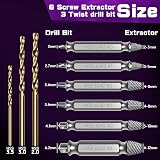 YURINWOO 9Pcs Damaged Screw Extractor Set 63-65HRC HSS 6542 Twist Drill view 5