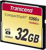Transcend 32GB CompactFlash 1000 Memory Card 160/120 MB/s UDMA 7 4K Video view 1