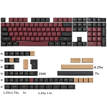Mua Ussixchare 160-Key CSA Profile Keycaps PBT Key Cap Set with 7U ...