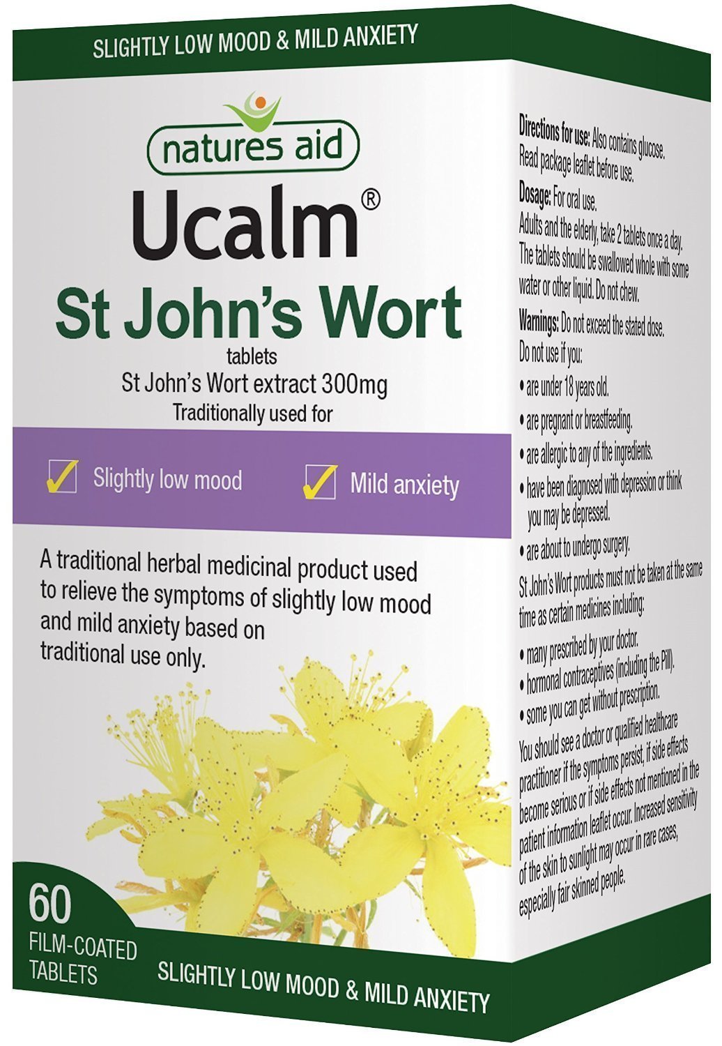 (4 PACK) - Natures Aid - Ucalm St Johns Wort | 60's | 4 PACK BUNDLE