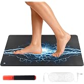 Grounding Well Earthing Mat for Feet, 24"x16" Grounding Pad with Easy Setup, 15 Ft Cord Durable &amp; Comfortable - Stress Relief Antioxidant Balance, Better Sleep &amp; Energy Boost
