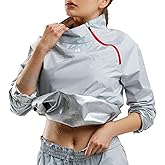 HOTSUIT Sauna Jacket for Women Lightweight Sauna Suit Jacket Anti Rip Gym Sweat Suit Women, Gray, XL