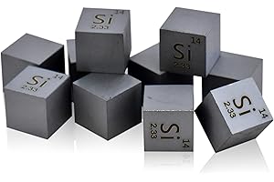 GENERICO Silicon cube density, Metal silicon cube 10x10x10mm pure 99.99% for collection of elements