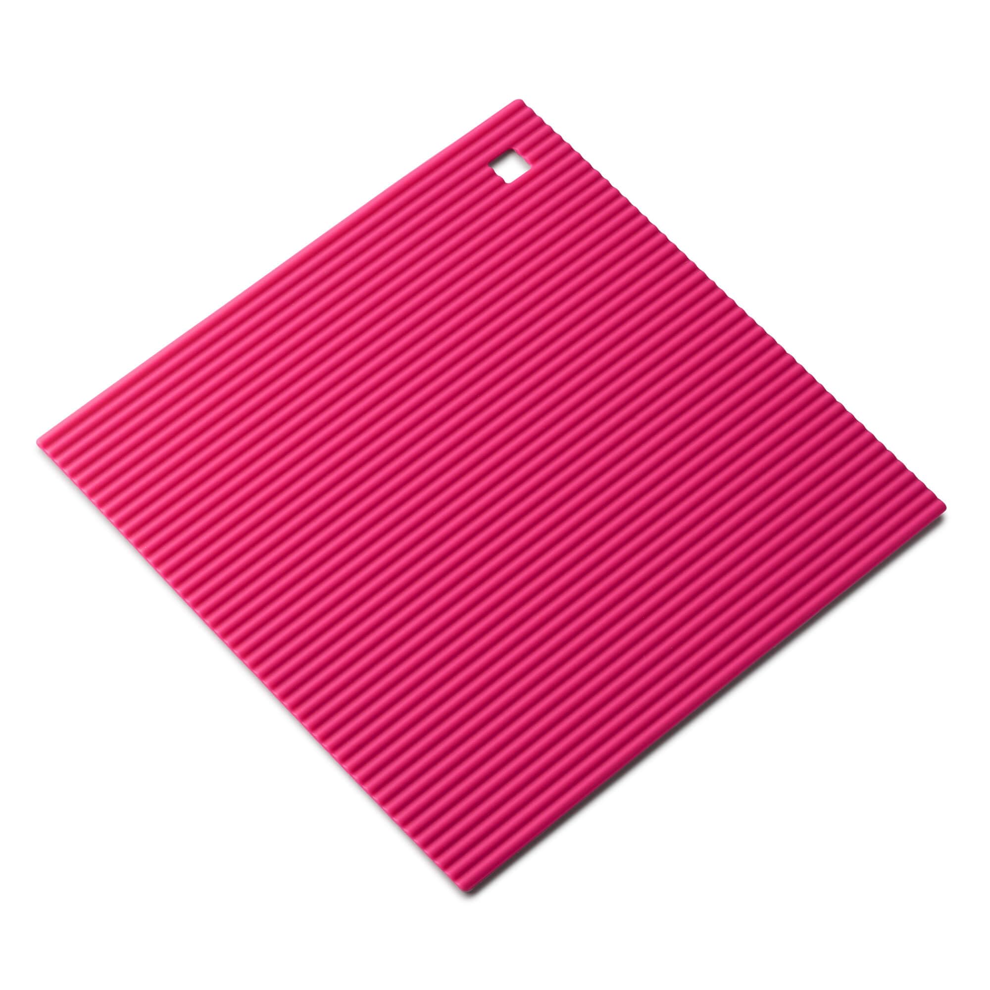 Zeal Silicone Trivet Mat Kitchen Worktop Protector for Hot Pots and Pans (22 x 22cm) – Heat Resistant Mat, Non Slip Square Trivet, Neon Pink — image 1