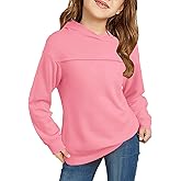 Vivitulip Girl’s Casual Long Sleeve Solid Color Hoodies Comfy Cute Loose Fit Pullover Sweatshirt
