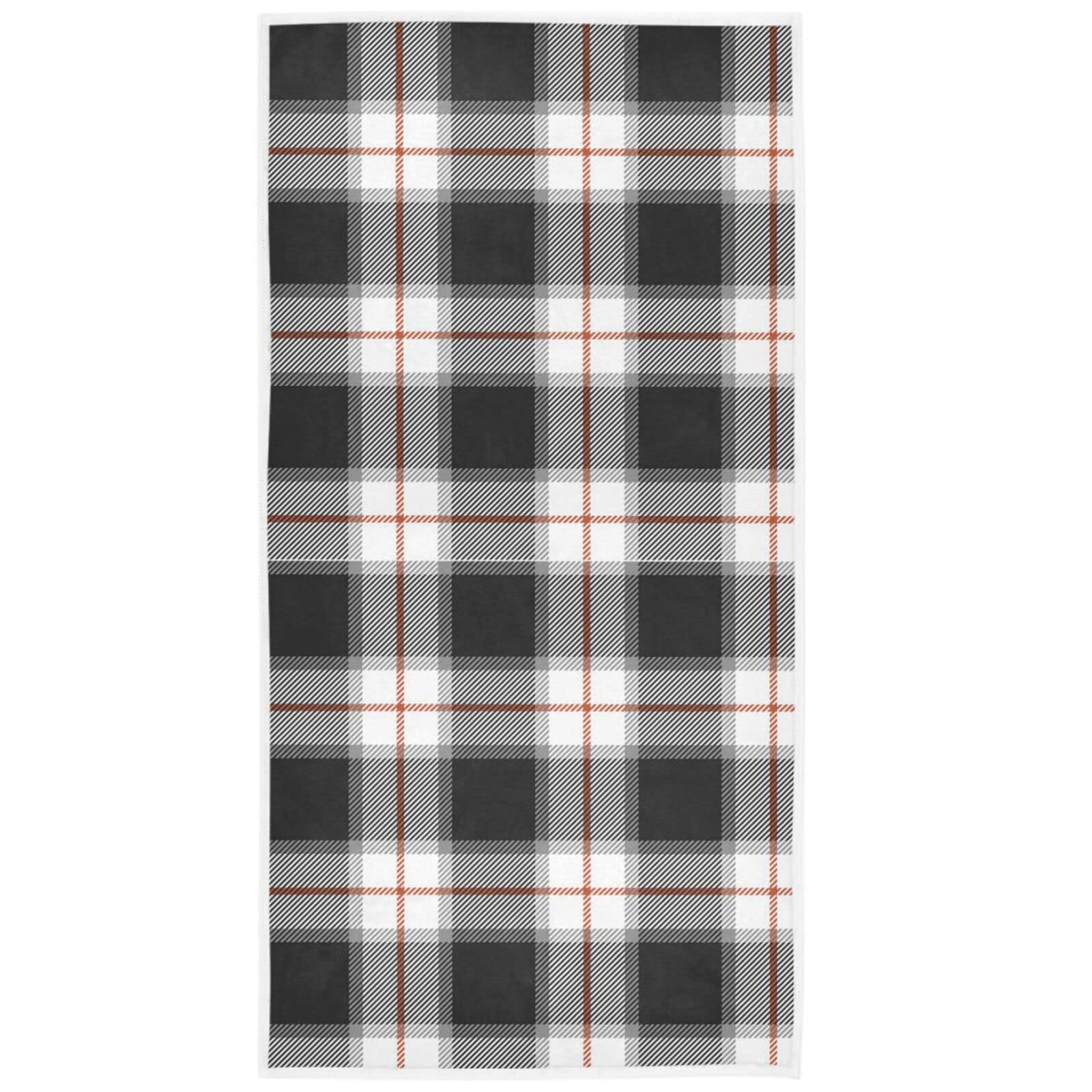 Plaid Seamless Pattern Hand Towels for Bathroom