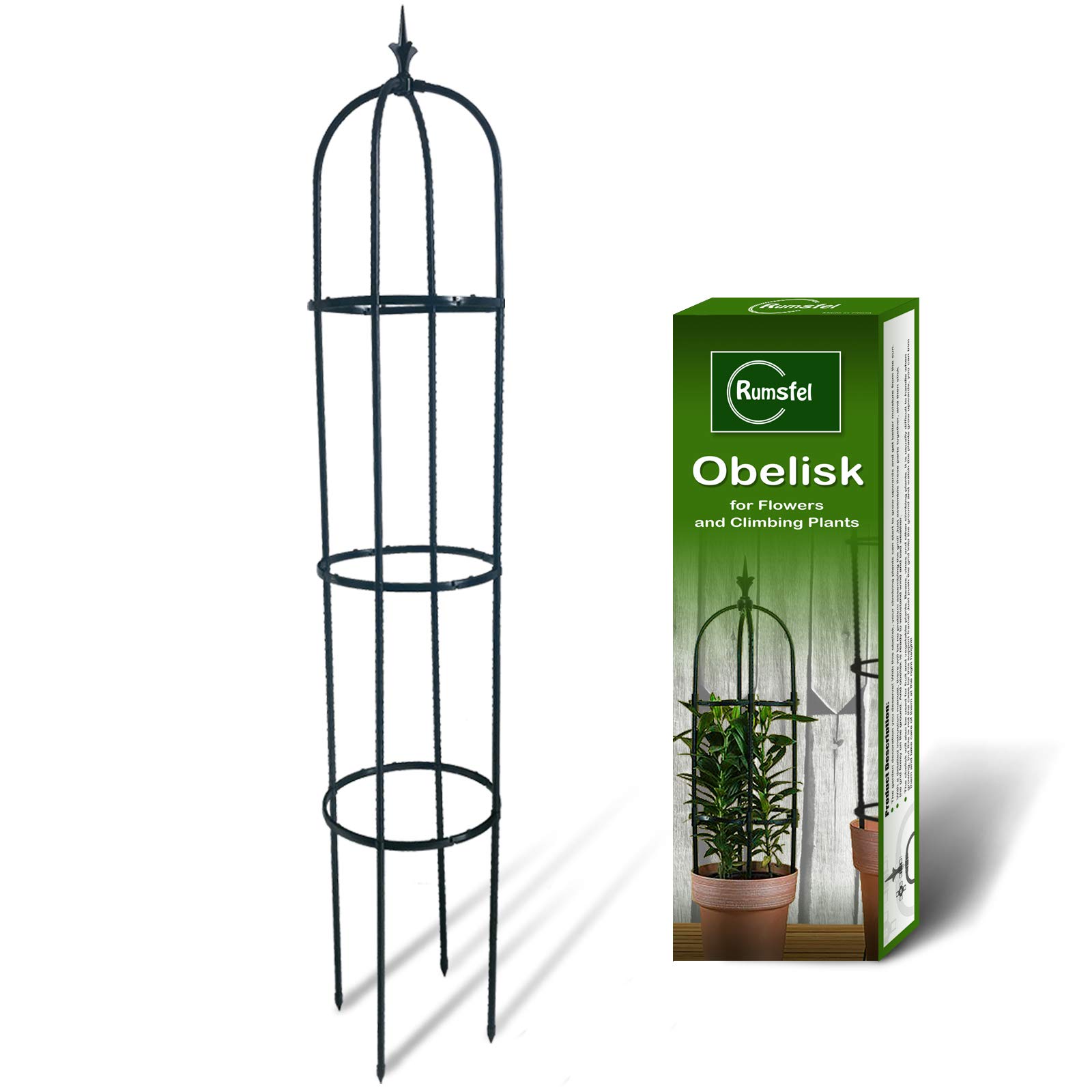 Garden Obelisk, Strong Tubular Plant Cage, Growth Support for Plants Roses Climbing Plants Support Structure Garden Decoration