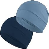 Headshion 100% Cotton Skull Caps Beanie Sleeping Hats for Men Women | Lightweight, Soft & Breathable Skully Head Cover, Helmet Liner for Cycling & Running, Wicking CPAP Chemo Bald Nightcap