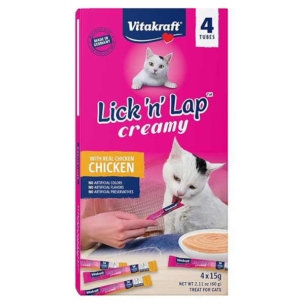 VITAKRAFT LICK ‘N’ LAP REAL CHICKEN SQUEEZEABLE LIQUID...
