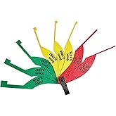 Brake Pad Thickness Measuring Tool – SAE & MM Dual-Scale – 8 Color-Coded Gauges for Quick Visual Brake Inspections – Universa