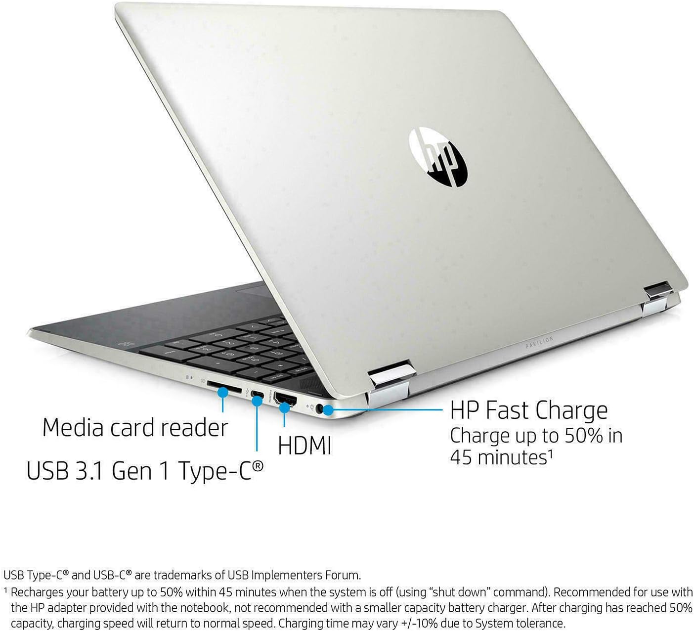 2020 HP Pavilion 15.6" 2-in-1 Convertible HD Touchscreen Laptop Intel Core i5-10210U 8GB DDR4 512GB M.2 SSD Windows 10: Computers & Accessories