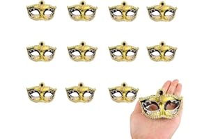 Quligeta Mini Masquerade Mask Party Decorations Mardi Gras Small Venetian Carved Mask Decor