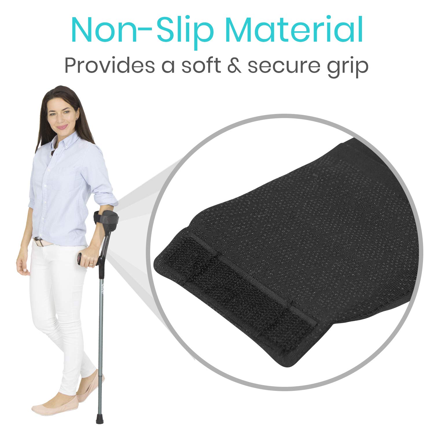 Vive Forearm Crutch Pads Padding for Crutches and Arm Cuffs