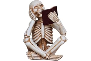 Dlfghos Pulp Reading Women Figurine Thinker Statue Decor Modern Figurines Abstract Aesthetic Sculpture for Home Decoration Living Room Office Bookshelf Shelf Table (A)