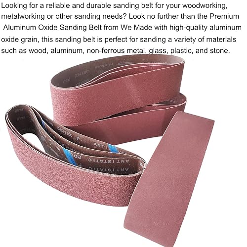M-jump 12 PCS x 36 inch Aluminum Oxide Sanding Belt Kit Each