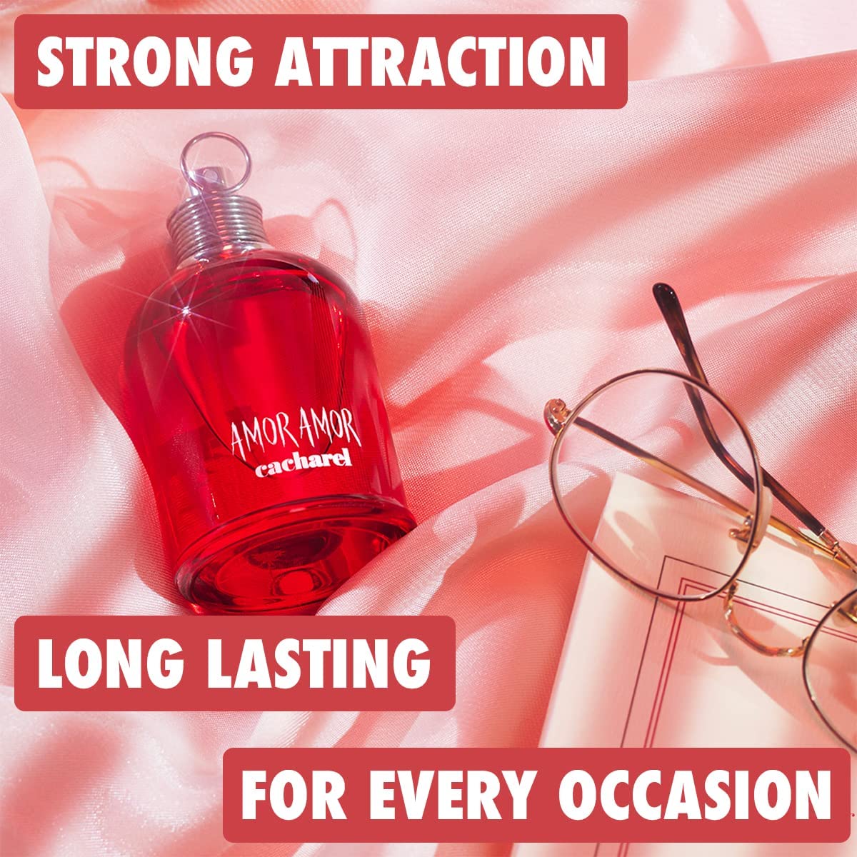 Cacharel Amor Amor Gift Set for Women, Eau de Toilette + 2 Pack Body Lotion