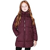 maoo garden Girls Winter Long Puffer Lightweight Coat Thick Padded Soft Fleece Jacket with Hood