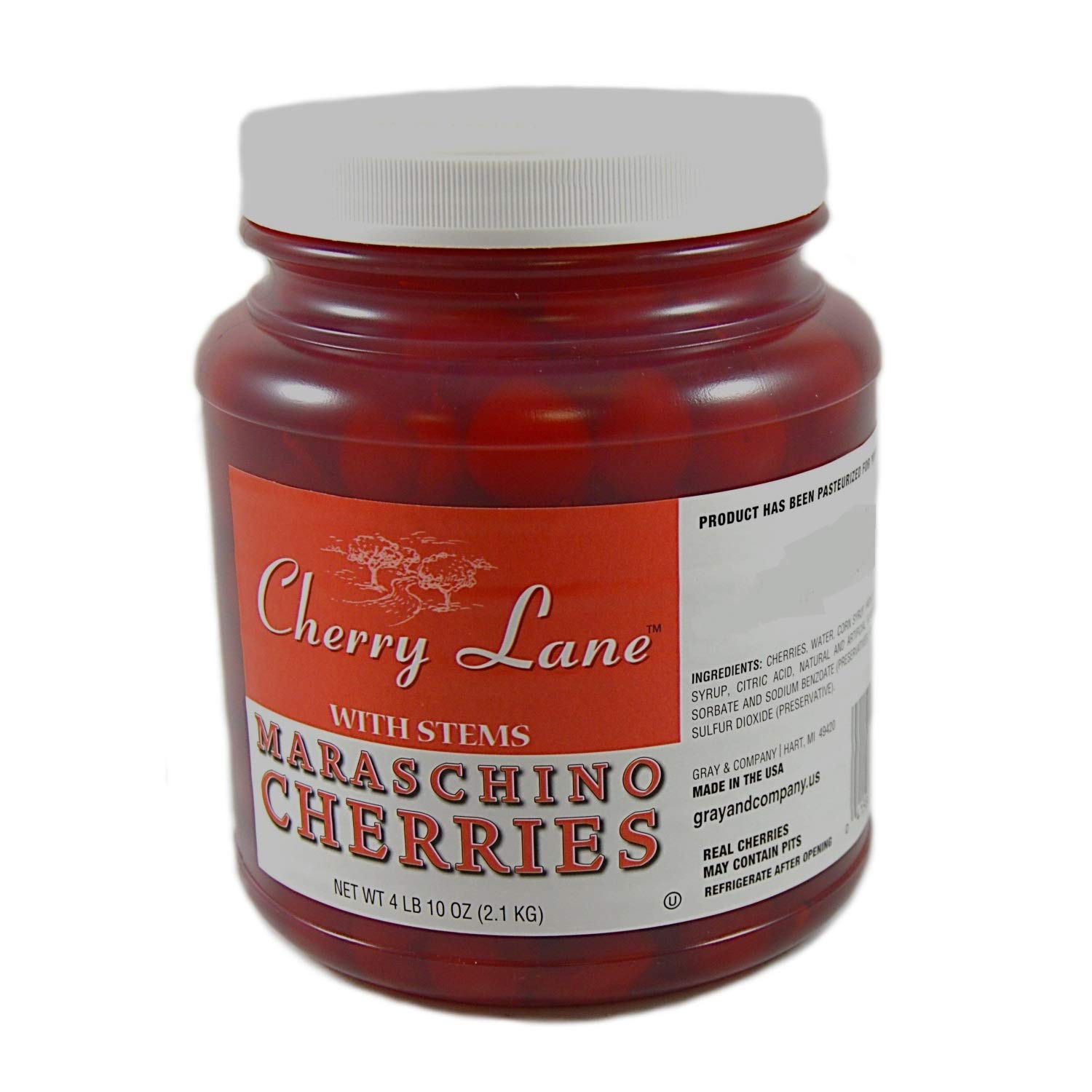 Cherry Lane Maraschino Cherries with Stems 1/2 Gallon