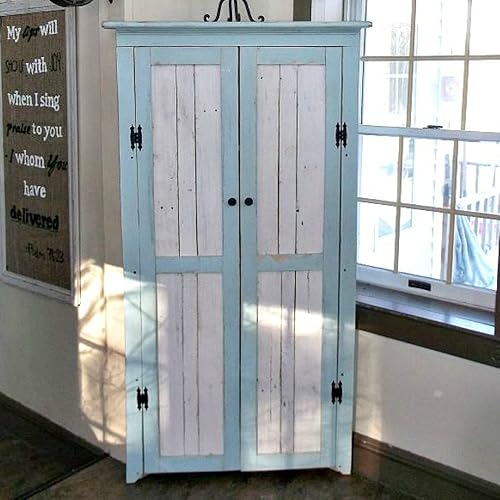 Amazon Com Corner Cabinet With Reclaimed Wood Doors Shelves
