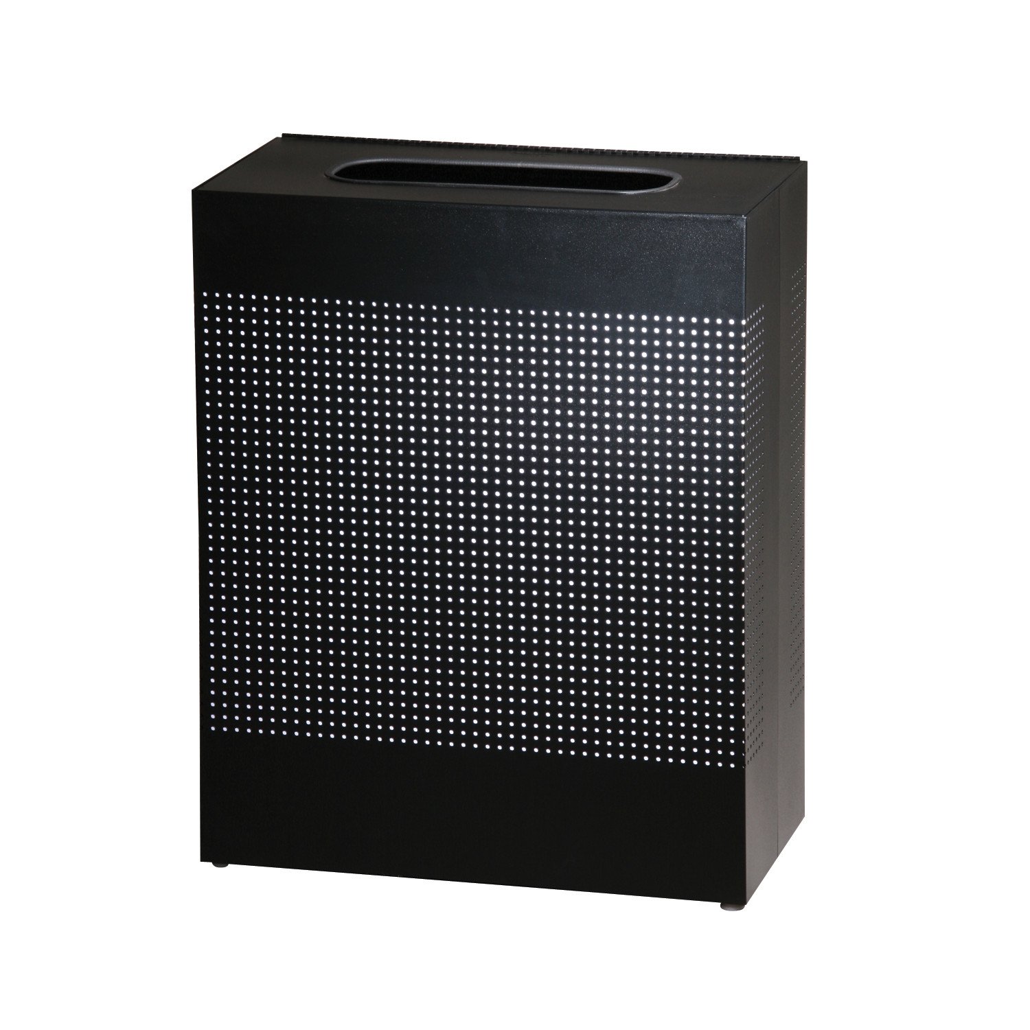 Rubbermaid Commercial Silhouettes Trash Can, 40 Gallon, Black, FGSR18EPLTBK