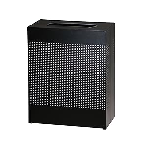 Rubbermaid Commercial Silhouettes Trash Can, 40 Gallon, Black, FGSR18EPLTBK
