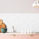 WALPLUS 15cm Terrazzo Holographic Silver Tile Stickers, 24pcs WT1604 view 2