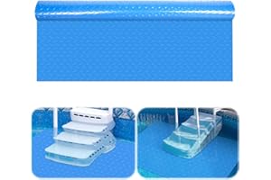 SVEPNDIC 45x60 inches Swimming Pool Ladder Mat Protective Swimming Pool Step Pad for Above Ground Swimming Pool Ladder Pad Vinyl Non-Slip Pool Liner