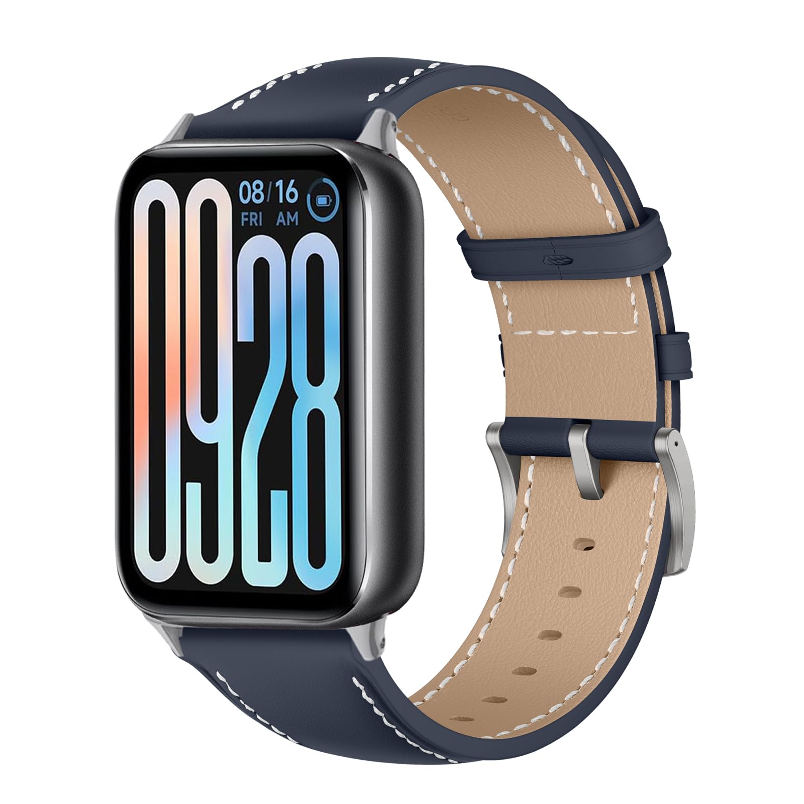 KoGiio Strap Compatible with Xiaomi Smart band 9 Pro/Xiaomi Mi band 9 Pro/Xiaomi Smart band 8 Pro/Mi band 8 Pro/Xiaomi Redmi Watch 4 Strap, PU Leather Watch Band, Soft Replacement Bracelet Strap