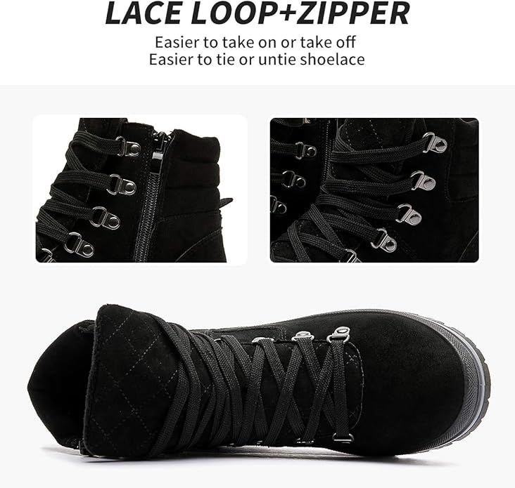 FRACORA Womens Combat Fashion Booties