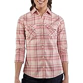 Carhartt Women's Roll Up Sleeve Plaid Poplin Shirt