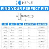 Keple 4.2mm x 32mm Wafer Head Self Tapping Screws Black Phosphate 25pcs view 7