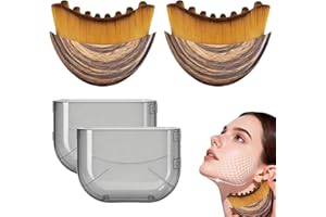 2PCS Lymphatic Contour Face Brush, Dry Brushing Face Brush, Lymphatic Drainage Massager for Face, Chin & Jawline Sculpting,Fi