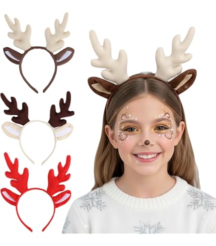 Serre-tête En Bois De Cerf De Noël Avec Cerceau à Cheveux De Fauve - Accessoire De Fête - Pour Homme