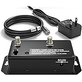 THE CIMPLE CO - TV Antenna Amplifier Kit with Coax - Digital TV Signal Booster with RG6 Coaxial Cable - Adjustable Gain, 24 d