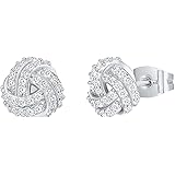 PAVOI 14K Gold Plated Sterling Silver Post Love Knot Stud Earrings | Gold Earrings for Women
