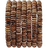 Natural Blown Picture Disk Stone Spacer Beads 6x2mm 38cm/str Flat Rondelle Loose Semi Gemstone Caps for Making Bracelets Necklace