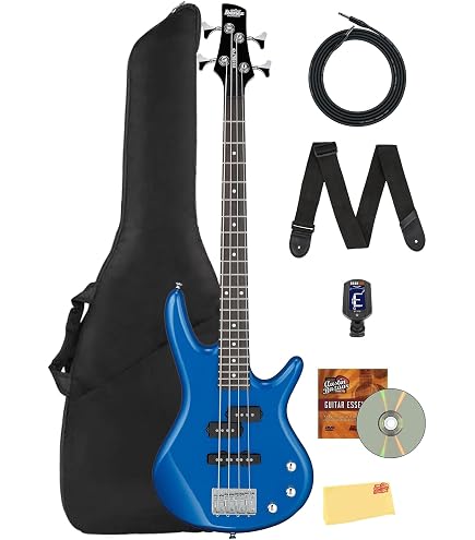 Amazon.com: Ibanez GSR200 SR GIO Bass Guitar - Jewel Blue Bundle