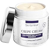 SKINTENSIVE Crepe Cream - Advanced Crepey Skin Cream for Firmer, Smoother Appearance - Harvard-Trained Dermatologist Formulated - Premium Body and Neck Creme - 4 oz