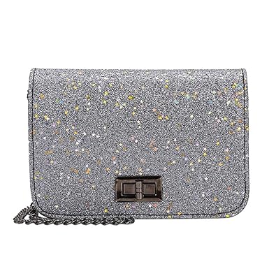 Questionno Shining Sequins Sling Shoulder Crossbody Bag Chain Women Messenger Handbags