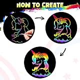 ZMLM Scratch Art Notes 165 Pieces Rainbow Scratch Paper 3.5x3.5 in view 2