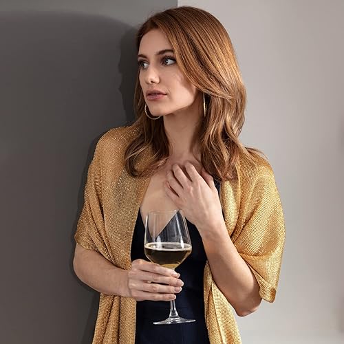 gold shawls for evening dresses Copper Gold Shimmer Shawl – Central Chic