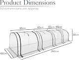 Christow Small Grow Tunnel Cloche Garden Polytunnel Greenhouse 4 Sections view 7