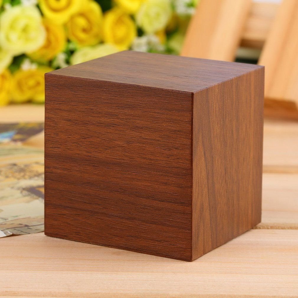 LED Digital Alarm Clock ixaer Wood Digital LED Brown Alarm Clock with Time Date Hygrometer And Temperature Clock - Multi-functional Small Silent Modern Style Electronic Alarm Clock