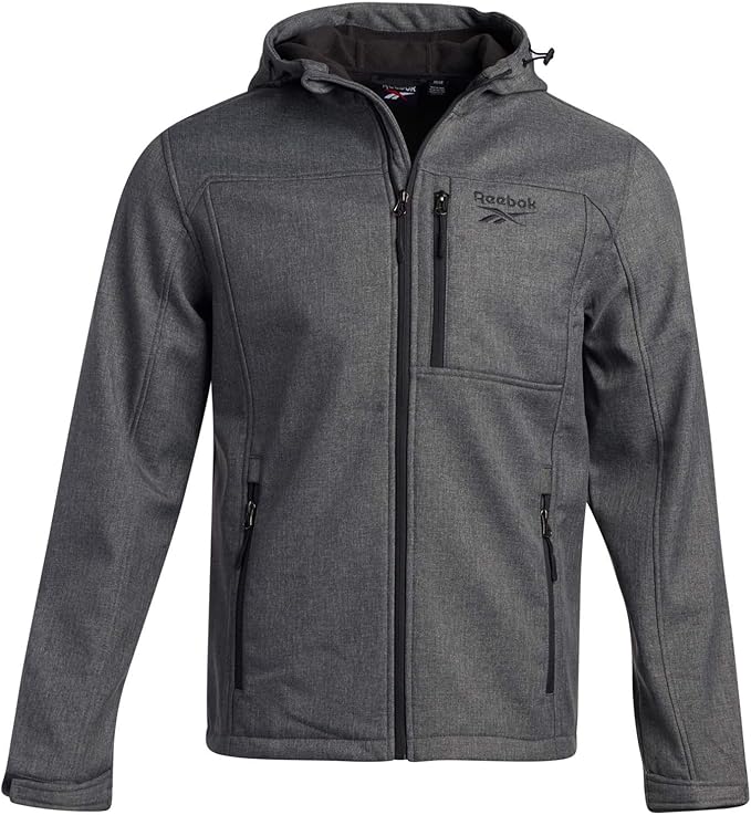 Reebok Men's Jacket Lightweight Fleece Lined Softshell Wind Resistant
