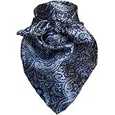 Wyoming Traders Paisley Cowboy Wild Rag 100% Silk Scarf Bandana Multiple Colors 34.5"
